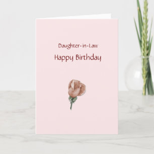 Happy Birthday Daughter-in-Law - Rose Card Karte