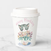 Happy Birthday Daughter | Niedlicher Kittname Pappbecher (Vorderseite)