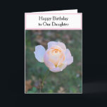 Happy Birthday Daughter Pastel Pink Roses Karte<br><div class="desc">Alles Gute zum Geburtstag. Hübsche pastellrosa Rosen. Verlass eine spezielle Nachricht oder personalisiere sie für Mama,  Tante,  Godtochter,  etc. Solid pastellrosa auf der Innenseite verlassen Seite. Fotos aus unserem Garten. Original Fotografie und Kartendesign © TamiraZDesign.</div>