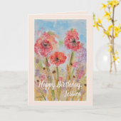 Happy Birthday Daughter Personalisiert Karte (Gelbe Blume)