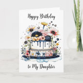 Happy Birthday Daughter | Sentimental Personalisie Karte (Vorderseite)
