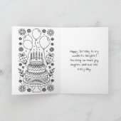 Happy Birthday Daughter | Sentimental Personalisie Karte (Innenseite)