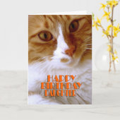 Happy Birthday Daughter Sweet Cat Karte (Gelbe Blume)