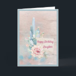 Happy Birthday Daughter Watercolor Cactus Karte<br><div class="desc">Eine wunderschöne Aquarellkarte,  die Sie an Ihre Tochter schicken können,  um Ihre Liebe und Wertschätzung auszudrücken</div>