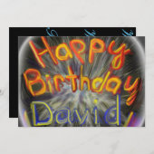 Happy Birthday David 2014 Einladung (Vorne/Hinten)