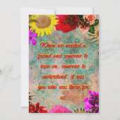 Happy Birthday Dear Friend Birthday Card Einladung (Rückseite)