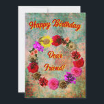 Happy Birthday Dear Friend Birthday Card Einladung<br><div class="desc">Als wir einen Freund und jemanden brauchten,  der sich weiterlehnen sollte,  jemand,  der verstehen sollte; es waren Sie,  die für uns da waren. Herzlichen Glückwunsch zum Geburtstag,  liebe Freundin!</div>