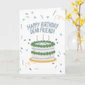 Happy Birthday Dear Friend Karte (Gelbe Blume)