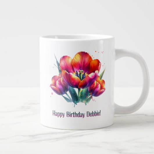 Happy Birthday Debbie Jumbo-Tasse (Rechts)