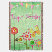 Happy Birthday Decke (Vorderseite Vertikal)