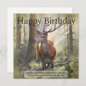 Happy Birthday Deer Feiertagskarte (Vorne/Hinten)