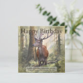 Happy Birthday Deer Feiertagskarte (Stehend Vorderseite)