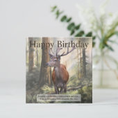 Happy Birthday Deer Feiertagskarte (Stehend Vorderseite)