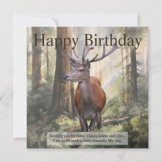Happy Birthday Deer Feiertagskarte