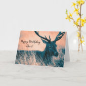 Happy birthday deer! karte (Gelbe Blume)
