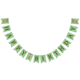 Happy Birthday Deer Party Bunting Flags Wimpelkette