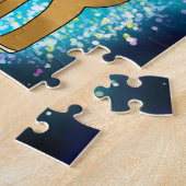 Happy Birthday Deer Puzzle mit Glitzer Stars (Seite)