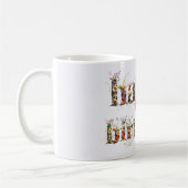 Happy Birthday dekorative Texte getrocknete wilde Kaffeetasse (Links)