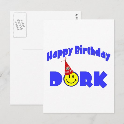 Happy Birthday Depp Postkarte (Vorne/Hinten)