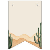 Happy Birthday Desert Cactus Southwestern Cowboy Wimpelkette (Erste Fahne)