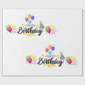 Happy Birthday Design Article-02 Geschenkpapier (Flach)