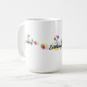 Happy Birthday Design Article-02 Kaffeetasse (Vorderseite Links)