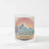 Happy Birthday Design Mattglastasse (Mittel)
