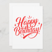Happy Birthday Design - Perfekt für Karten (Vorne/Hinten)
