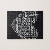 Happy birthday design puzzle (Horizontal)