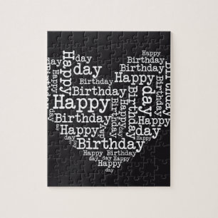Happy birthday design puzzle