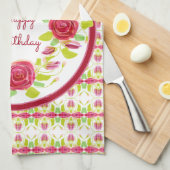 Happy Birthday Designed Geschirrtuch (Viertel Falte)