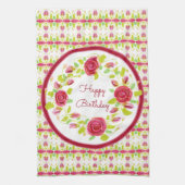 Happy Birthday Designed Geschirrtuch (Vertikal)