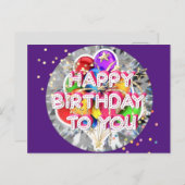 Happy Birthday Diamond Postkarte (Vorne/Hinten)