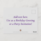 Happy Birthday Diamond Postkarte (Rückseite)