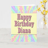 Happy Birthday Diana Karte (Gelbe Blume)
