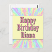Happy Birthday Diana Postkarte (Vorne/Hinten)