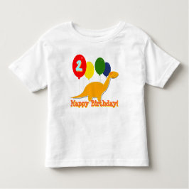Happy Birthday Dinosaur 2 Years Balloons T - Shirt