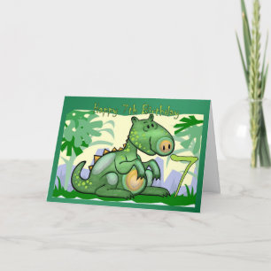 Happy Birthday Dinosaur Card 7. Geburtstag Karte