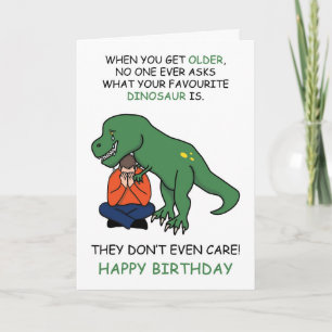 Happy Birthday Dinosaur Joke Meme Karte