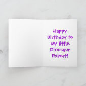 Happy Birthday Dinosaur Karte (Innenseite)