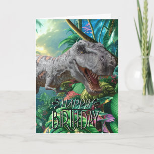 Happy Birthday Dinosaur Large T Rex Jurassic Card Karte