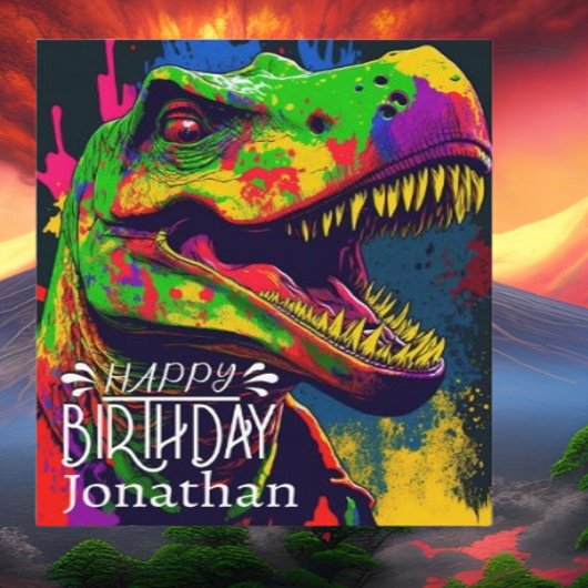 Happy Birthday Dinosaur Roar Card Karte