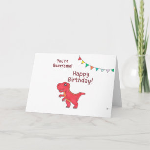 Happy Birthday Dinosaur Roarsome Birthday Card Dankeskarte