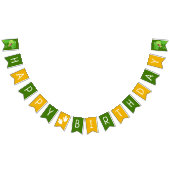 Happy Birthday Dinosaur T-Rex Green Yellow Party Wimpelkette (Alle)