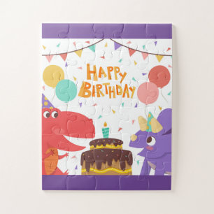 Happy Birthday Dinosaurier Puzzle
