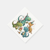 Happy Birthday Dinosaurier Serviette (Ecke)