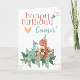 Happy Birthday   Dinosaurierkarte Karte