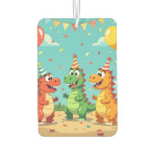 Happy birthday dinosaurs theme autolufterfrischer (Rückseite)