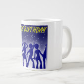 "HAPPY BIRTHDAY" DISCO DANCERS Jumbo-Tasse (Vorderseite Rechts)