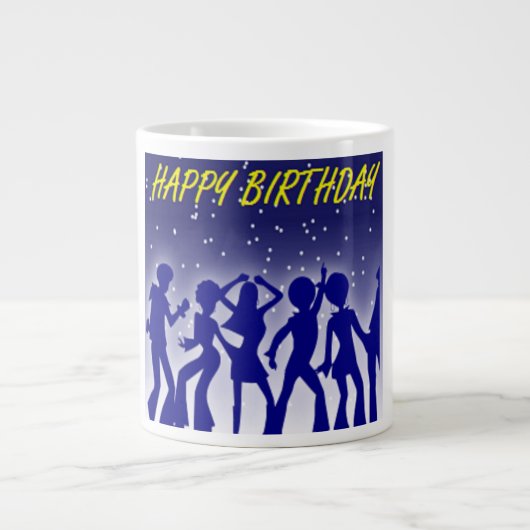 "HAPPY BIRTHDAY" DISCO DANCERS Jumbo-Tasse (Vorderseite)